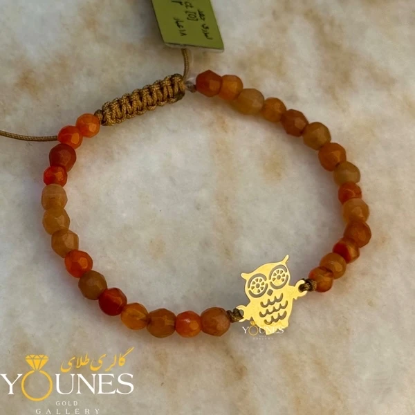 دستبند جغد طلا لیزری